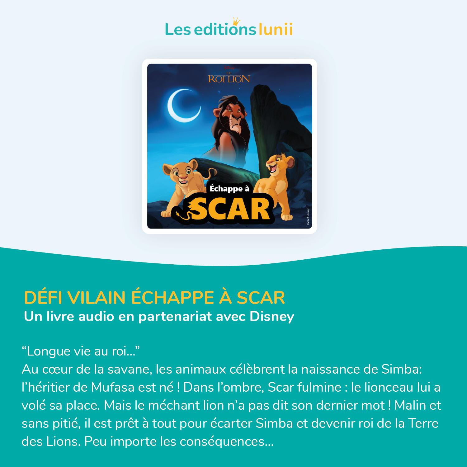 Lunii – Défi Vilain : Échappe à Scar – Livre audio interactif 2/6
