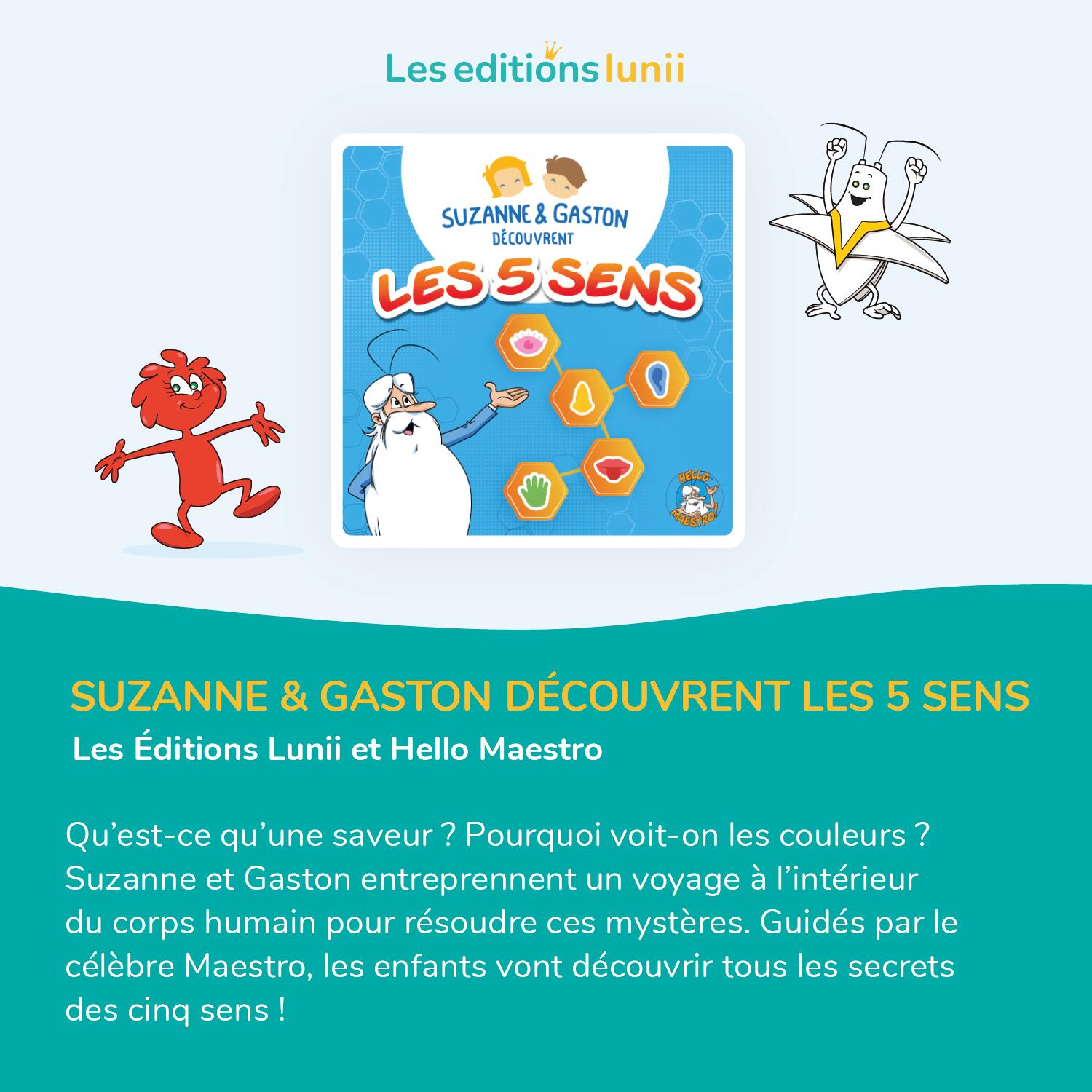 Lunii – Suzanne & Gaston – Les 5 Sens – Livre audio interactif 2/6