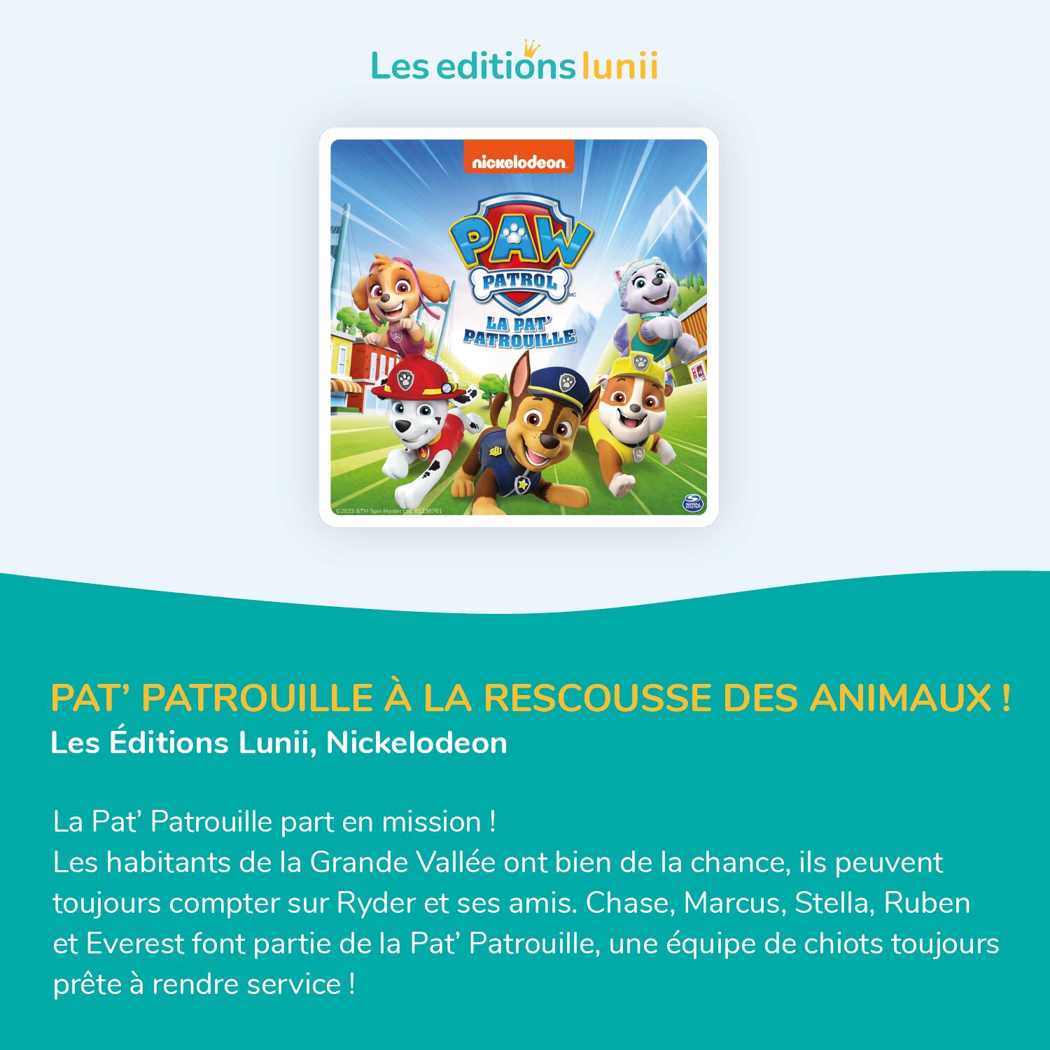 Lunii – Pat Patrouille – Livre audio interactif 2/6