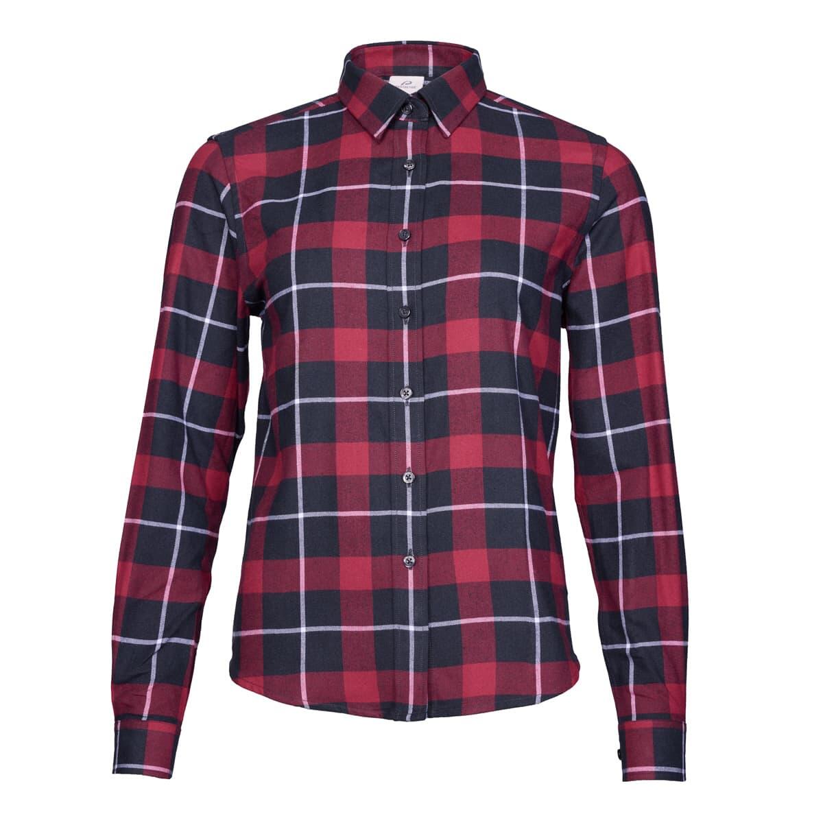 Chemise en flanelle féminine à carreaux P - R.O.D Checker carreaux noir-rouge 2/3
