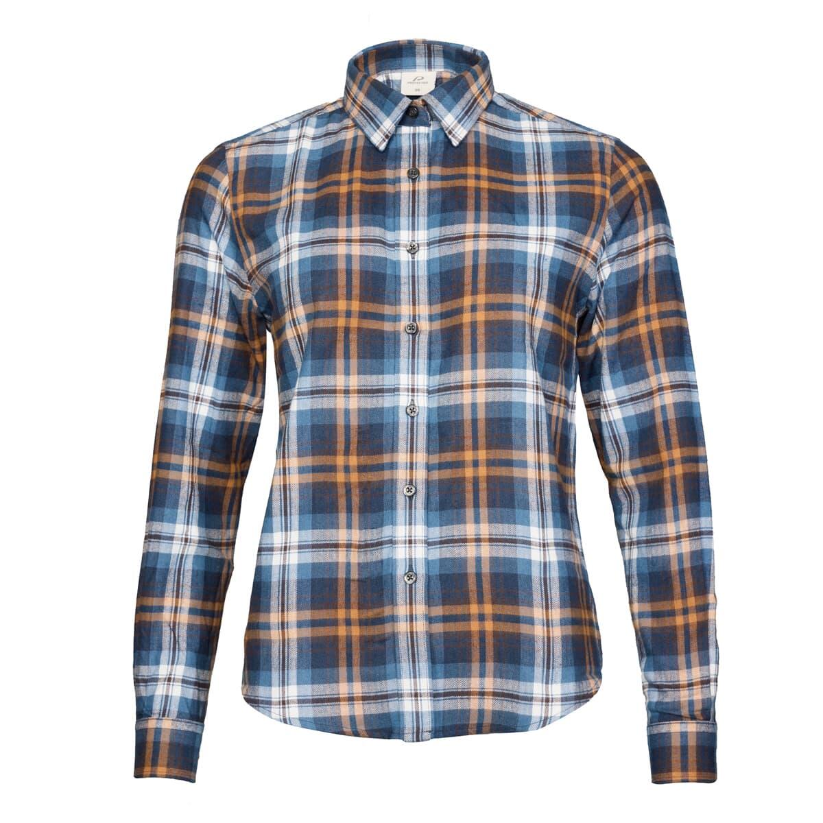 Camicia di flanella femminile a quadri P - R.O.D. Blu a quadri 2/3