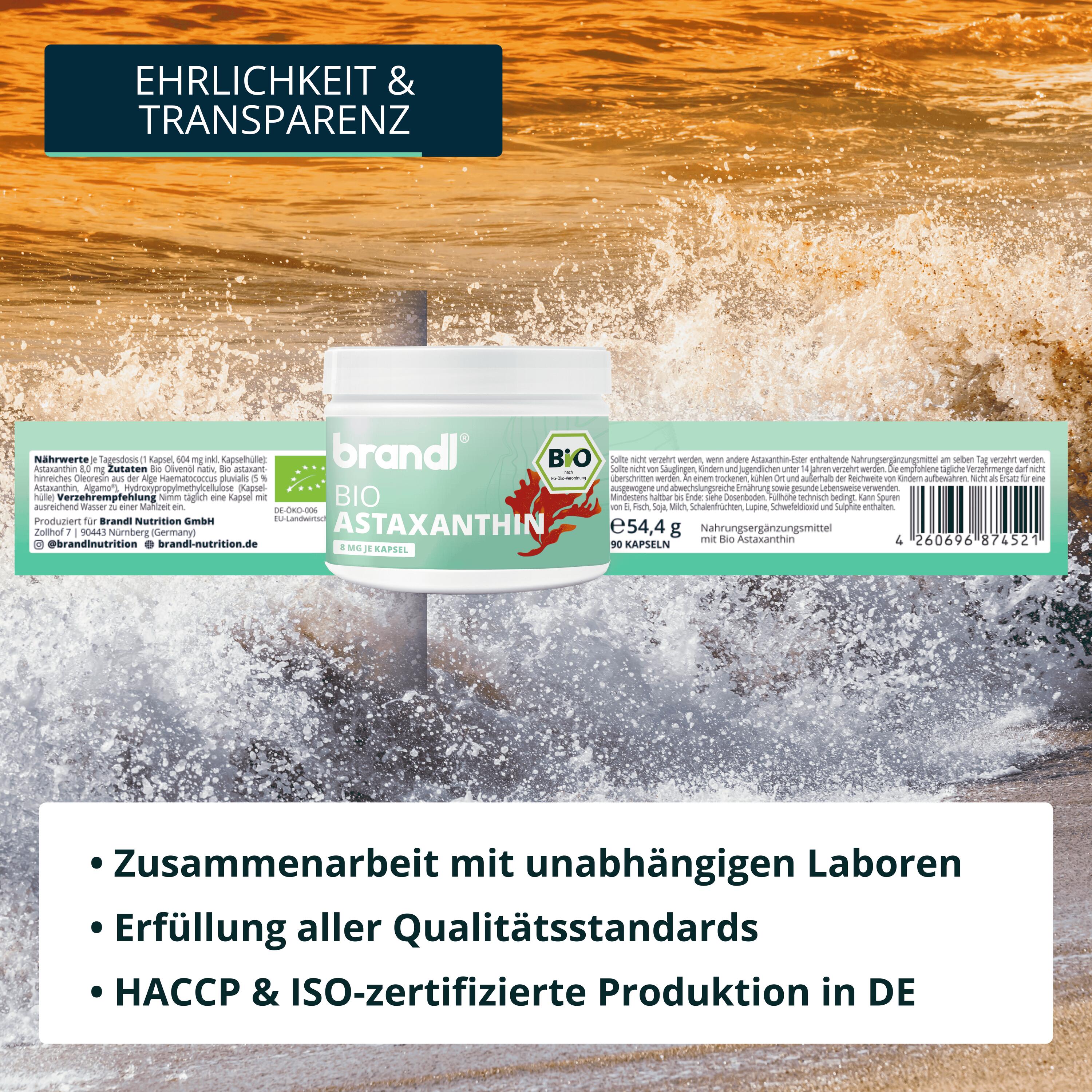 brandl® Bio Astaxanthin hochdosiert mit Antioxidantien 5/6