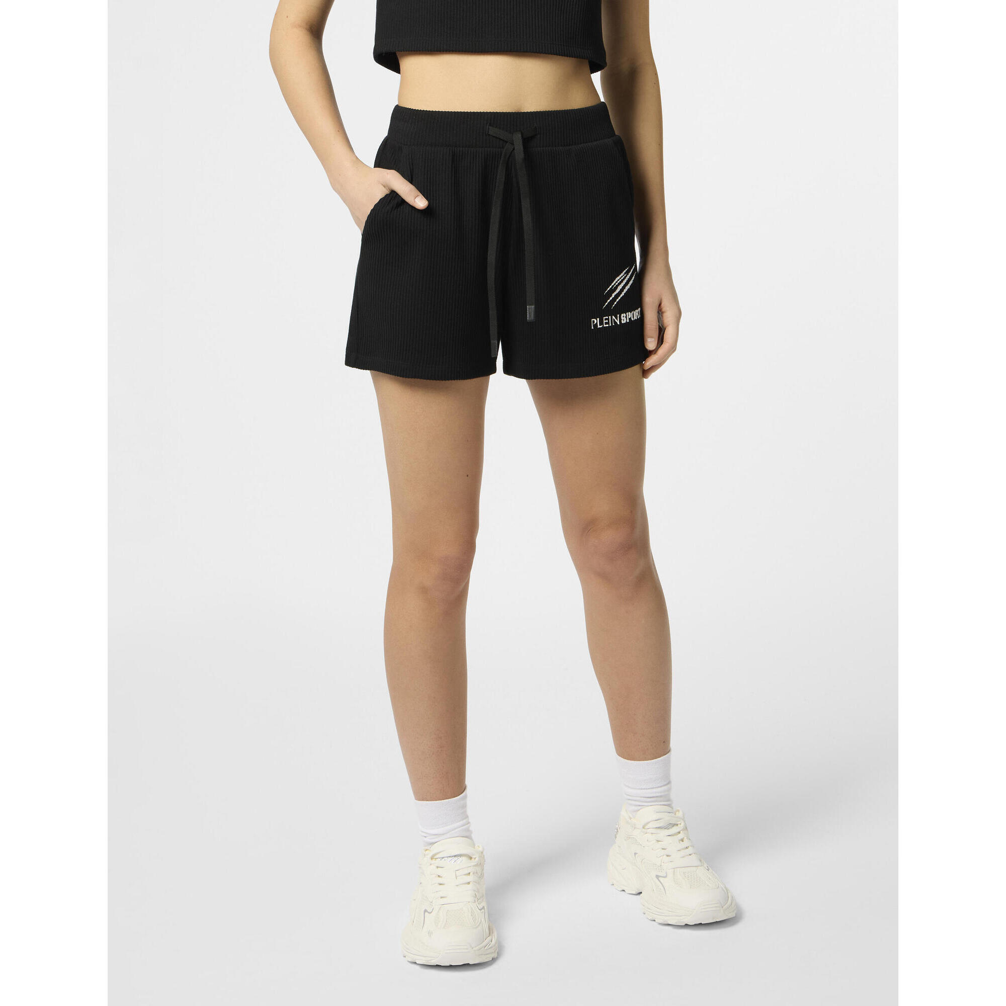 Plein Sport - Ribbed Loose Fit Shorts Scratch - Short - Noir - Decathlon