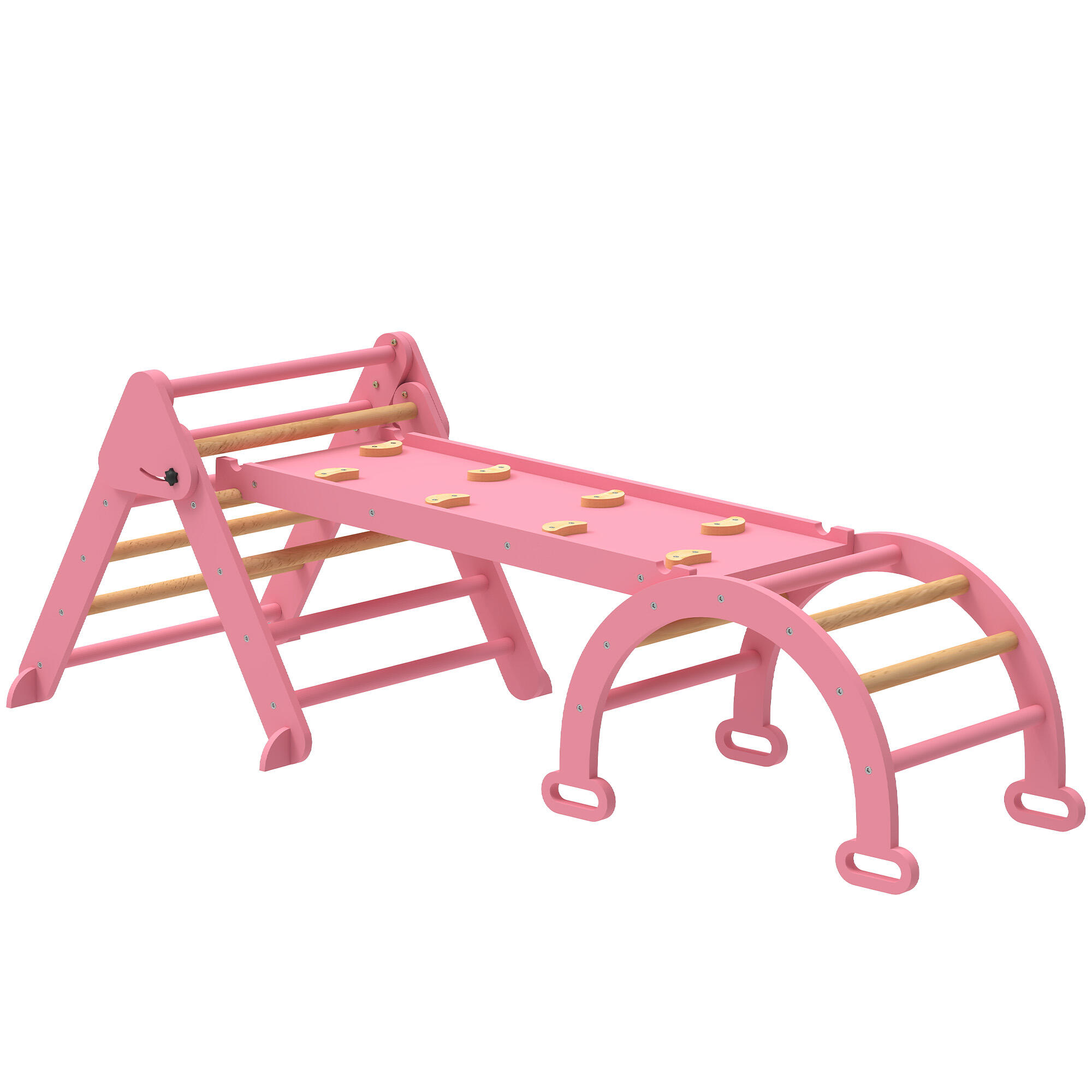 Triângulo de aprendizagem 188x70x59 cm rosa aiyaplay