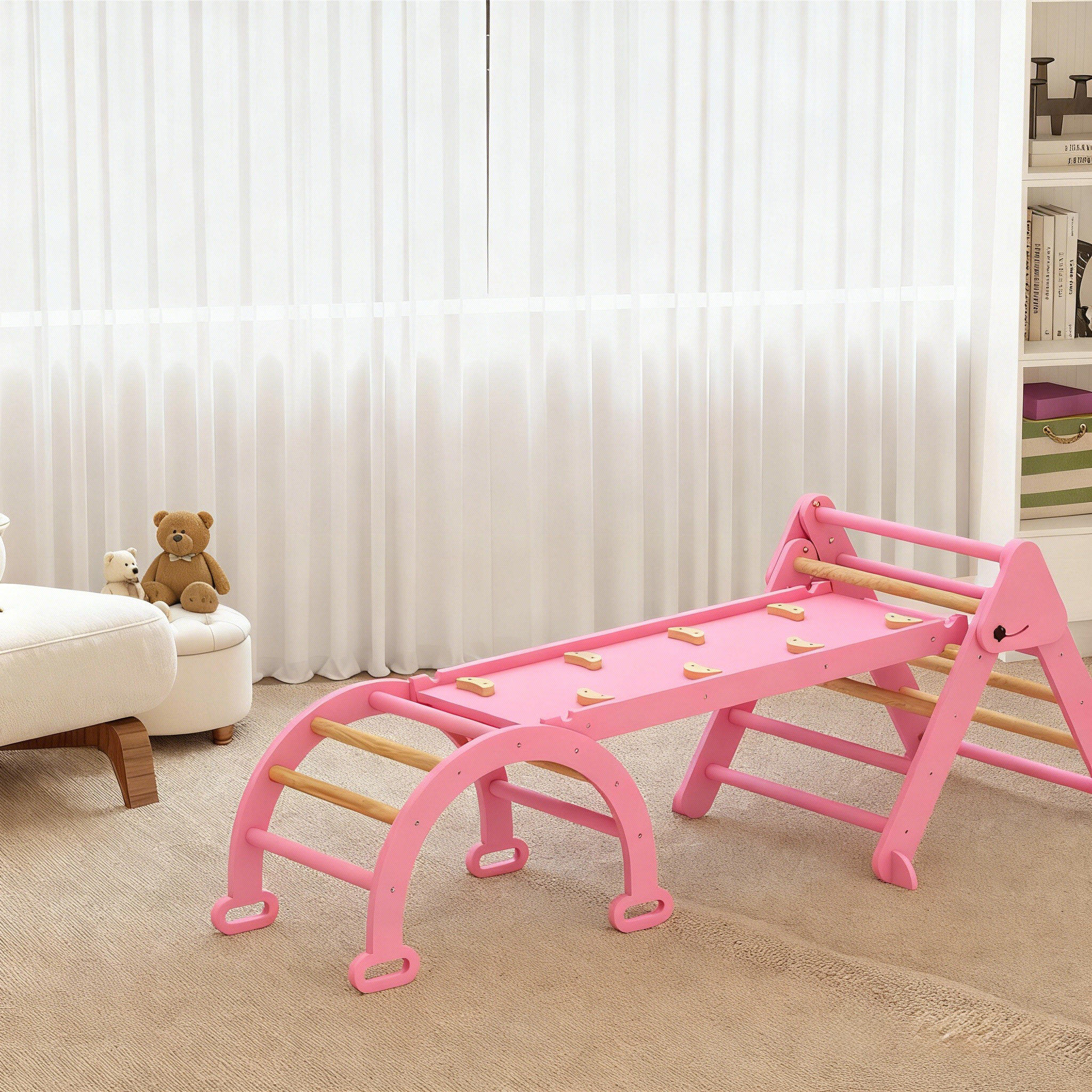 Triángulo de Escalada AIYAPLAY 188x70x59 cm Rosa 4/5