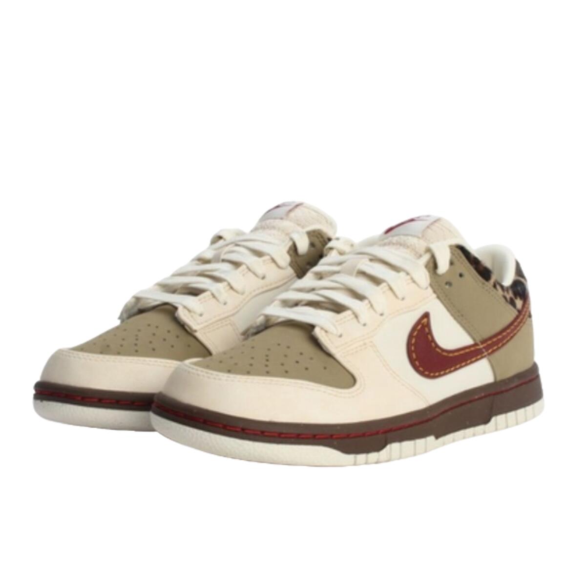 Chaussures  Dunk Low Retro Khaki Team Red Pearl White 2/4
