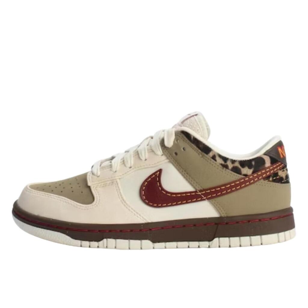 Shoes  Dunk Low Retro Khaki Team Red Pearl White