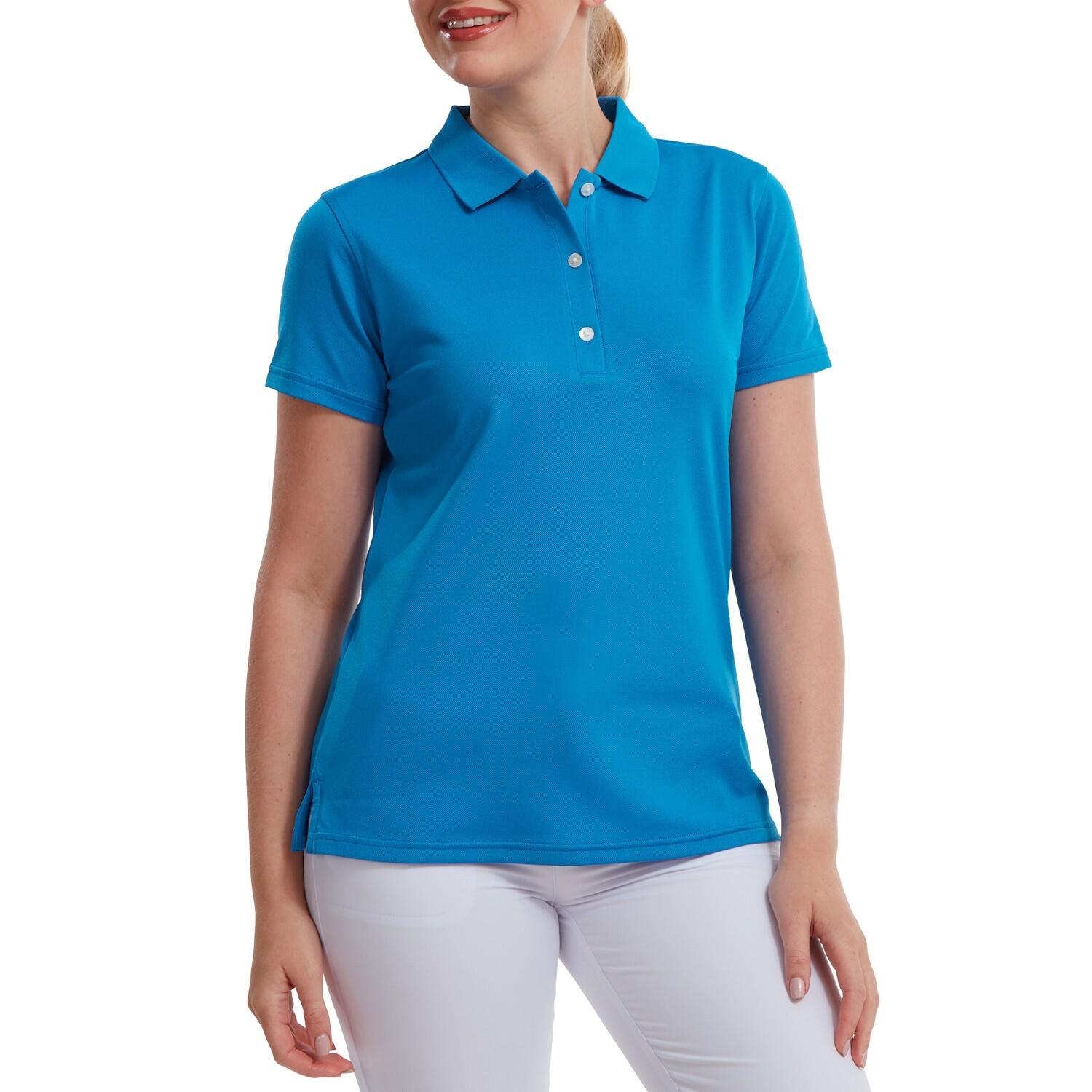 FOOTJOY Footjoy Stretch-Piqué-Golfpoloshirt für Damen, Blau