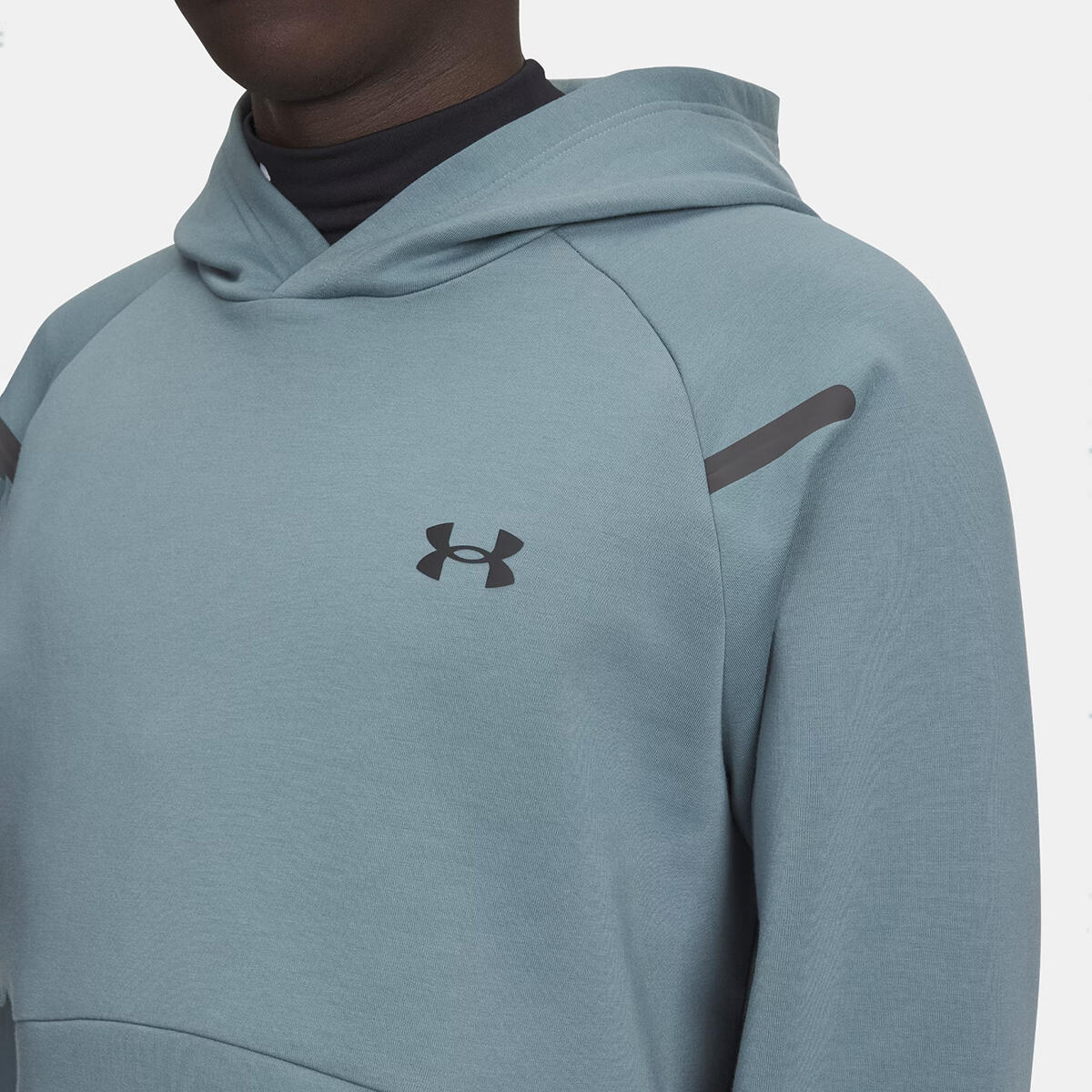 Sweat à capuche UA Unstoppable Fleece pour homme Jasper bleu 3/3
