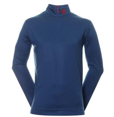 Maglia da golf da uomo Footjoy Tonal Print blu