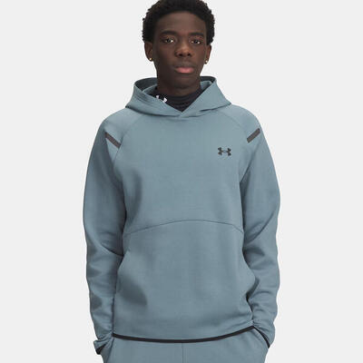 Ua unstoppable fleece hoodie voor heren jasper bleu