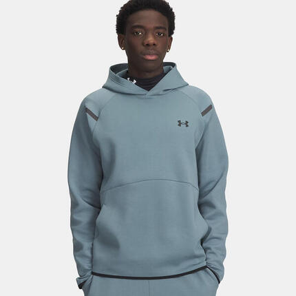 Ua Unstoppable Fleece Hoodie Voor Heren Jasper Bleu