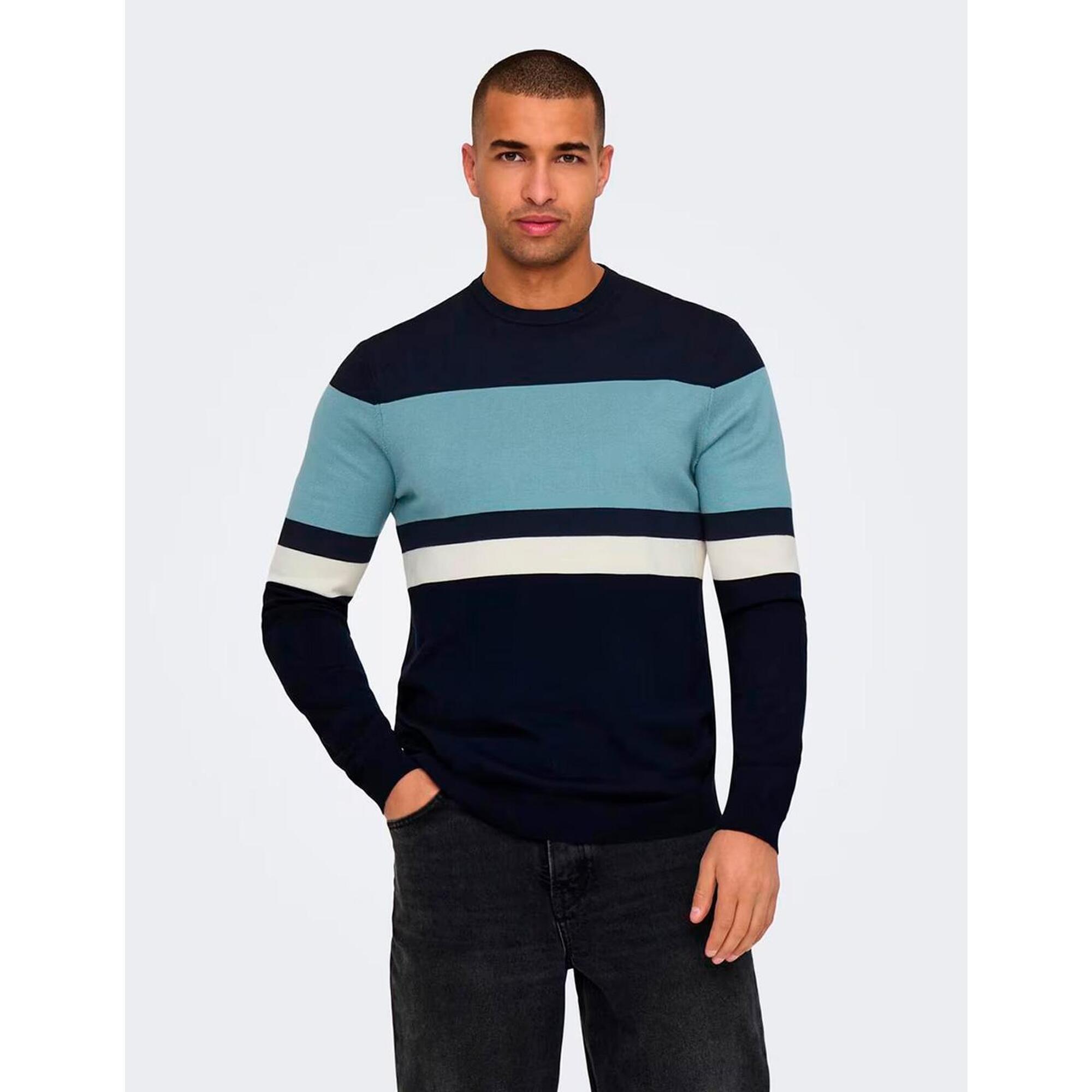 Only Hot - Maillot Et Sweat Pour Homme Only&sons Marine. - Pull - Bleu - Decathlon