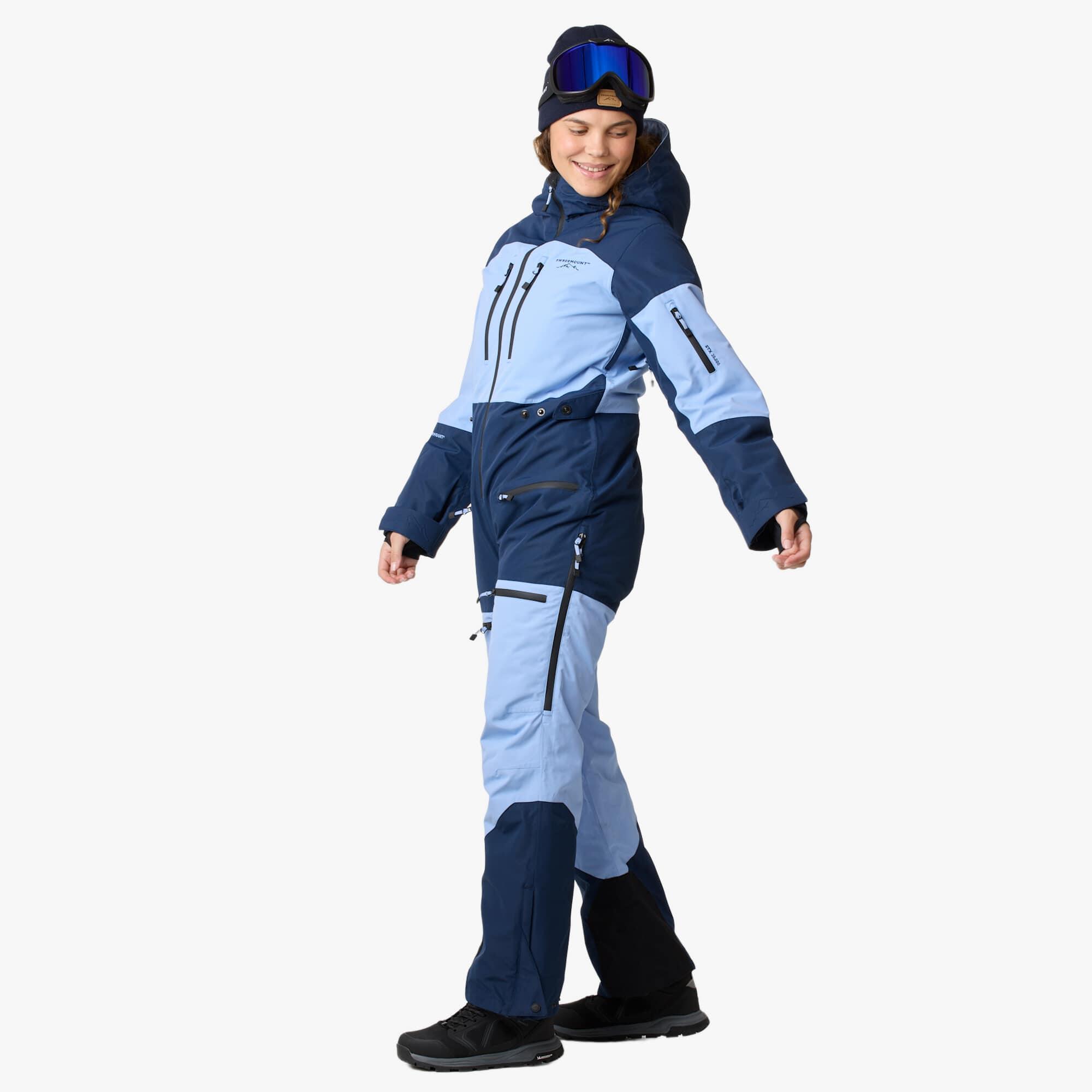 Women skiing winter overall waterproof windproof breathable freeride skisuit 3/7