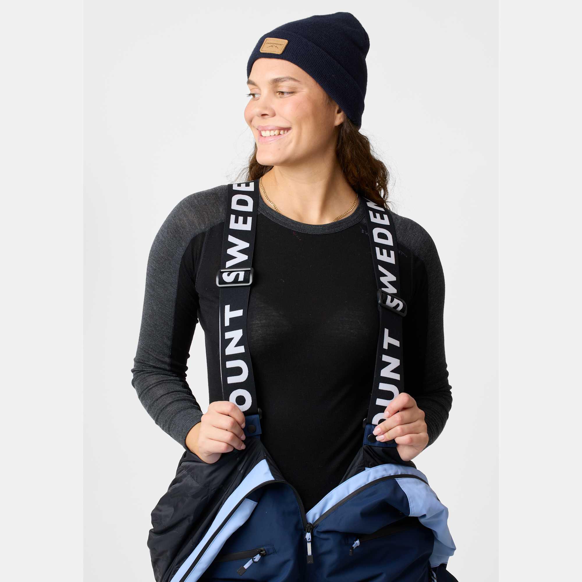 Women skiing winter overall waterproof windproof breathable freeride skisuit 6/7