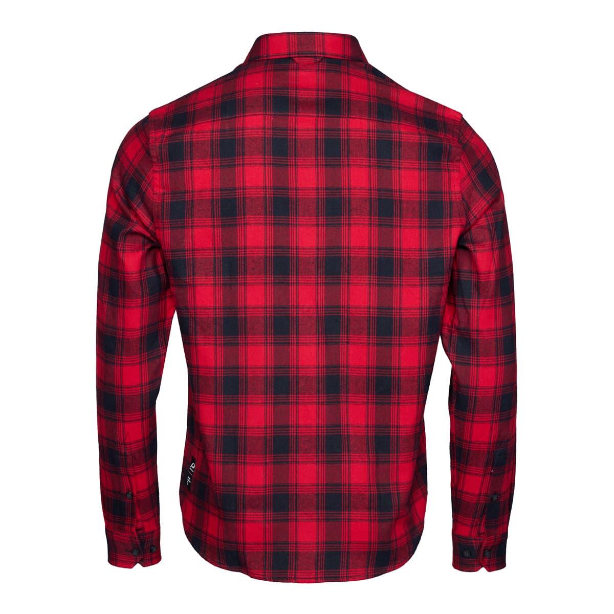 Chemise en flanelle décontractée pour hommes P - R.O.D Checker rouge à carreaux 3/3