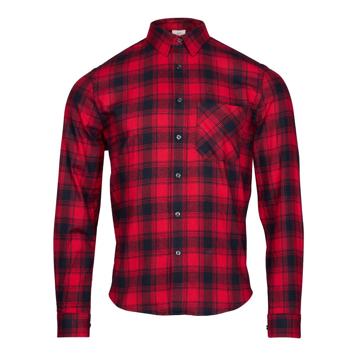 Chemise en flanelle décontractée pour hommes P - R.O.D Checker rouge à carreaux 2/3