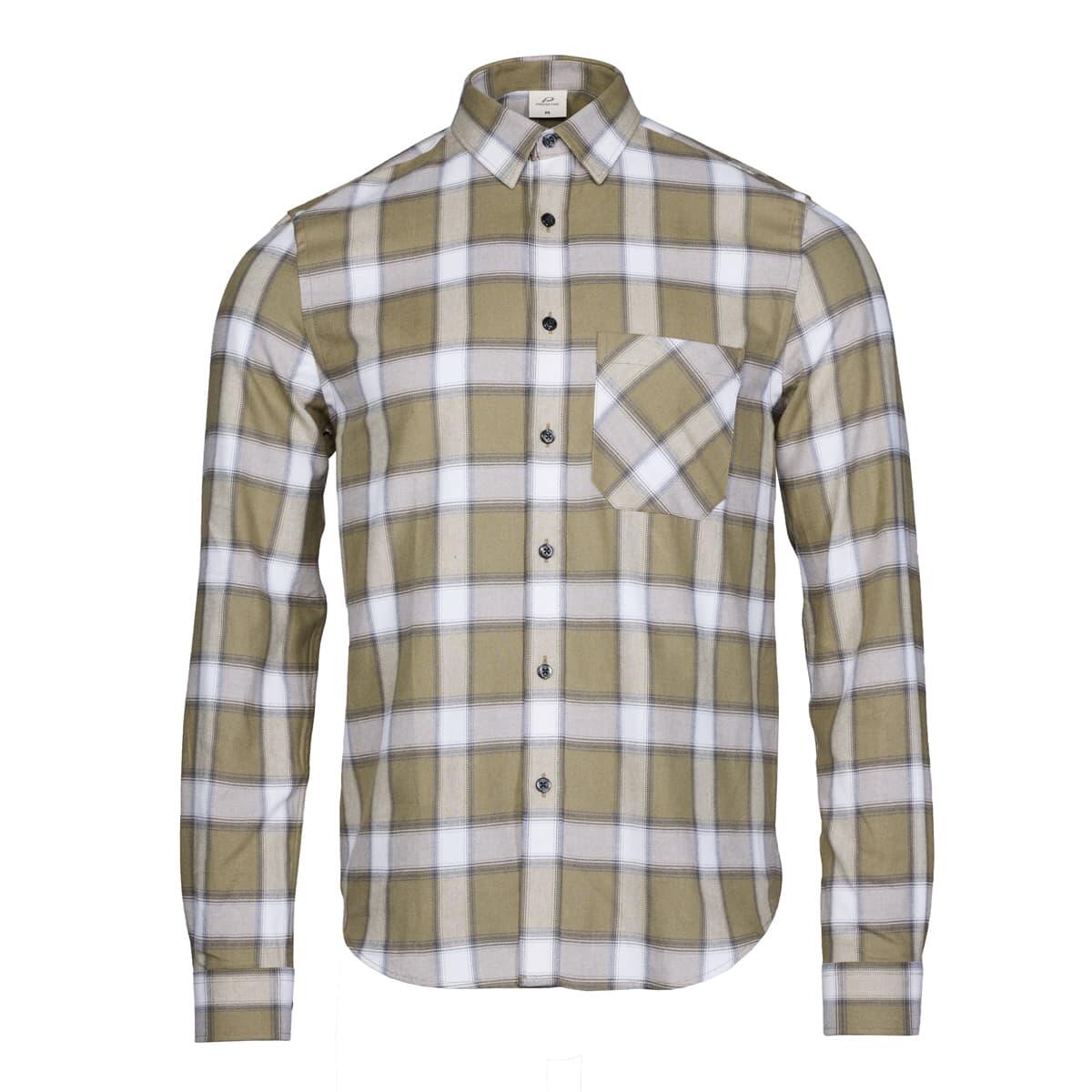 Chemise en flanelle décontractée pour hommes P - R.O.D Checker kaki à carreaux 2/3