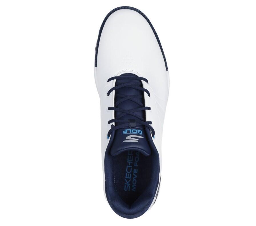 Chaussures de golf blanches Skechers Go Golf Tempo pour hommes 2/3