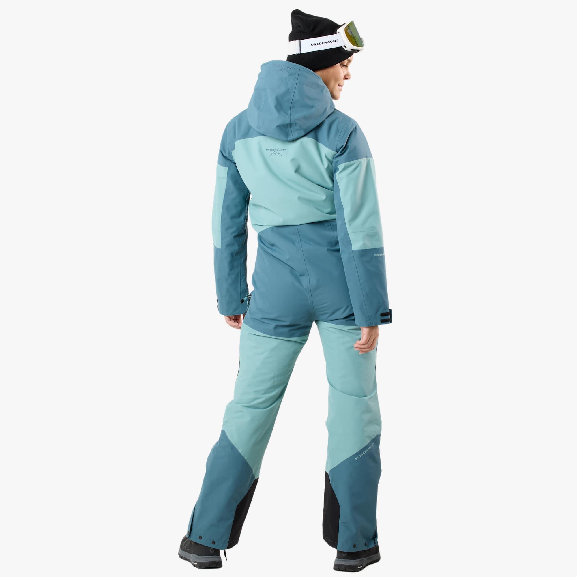 Women skiing winter overall waterproof windproof breathable freeride skisuit 2/7