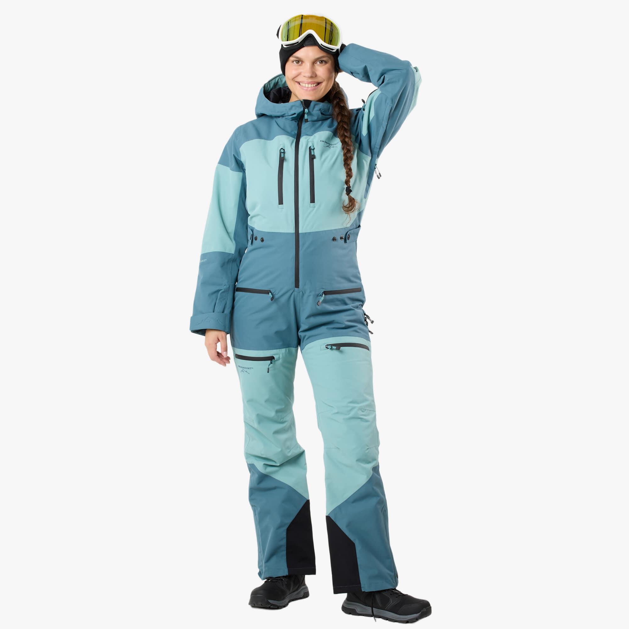 Swedemount - Combinaison De Ski Femme Hiver Imperméable Coupe-vent Respirante Freeride - Combinaison De Ski - Vert - Decathlon
