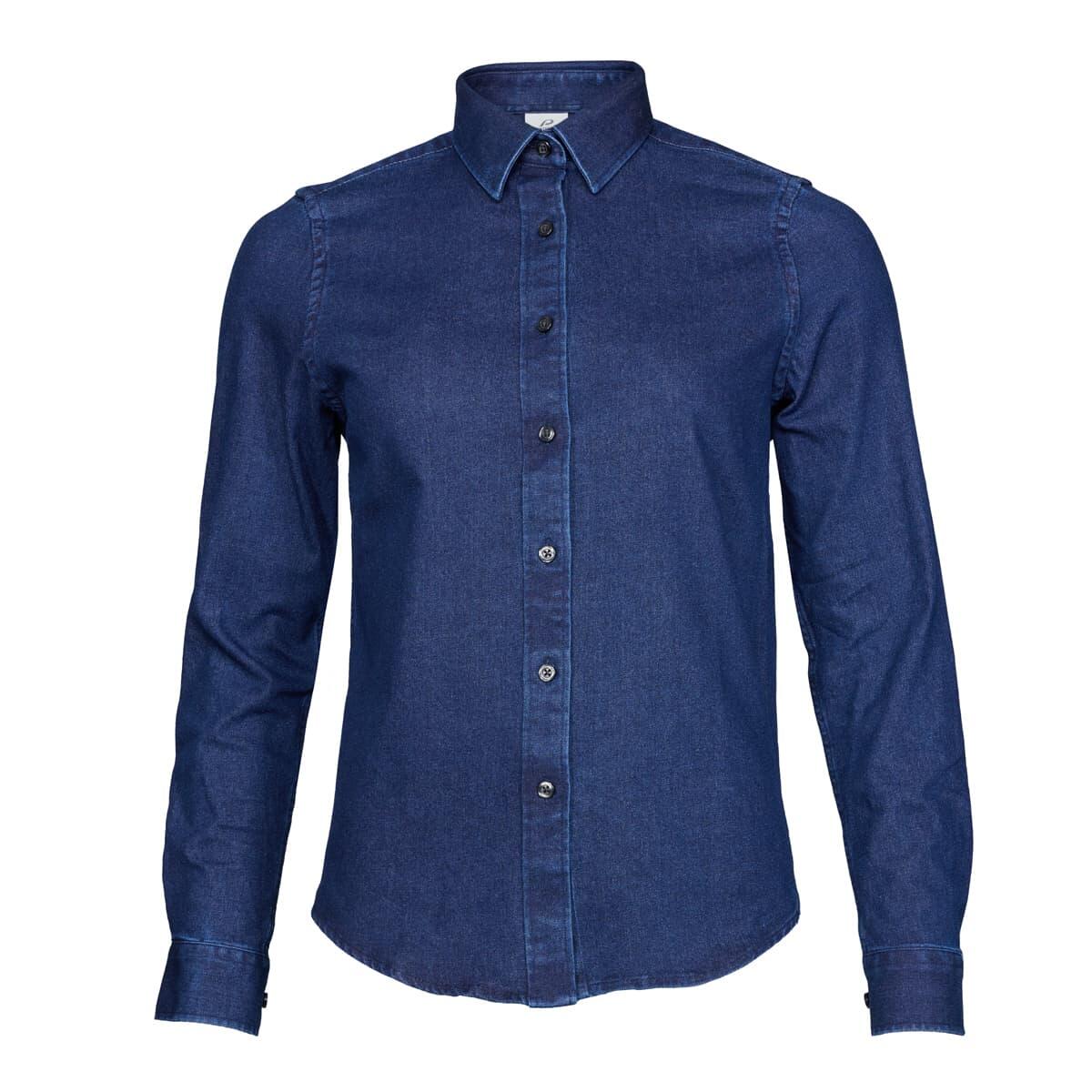 Chemise en jeandécontractée pour femme P-BLUE JEAN W en denim bleu 3/3