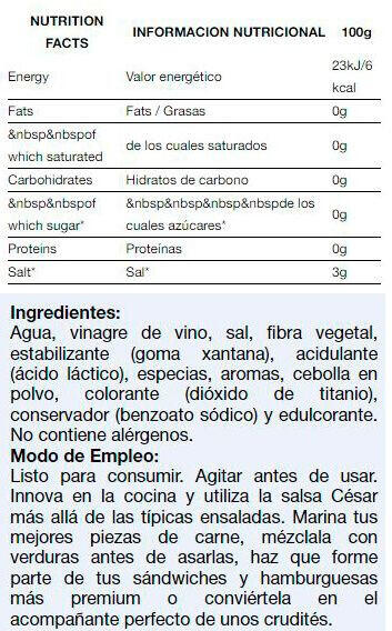 Sauce 0% - 330ml Cessar da Quamtrax 2/3