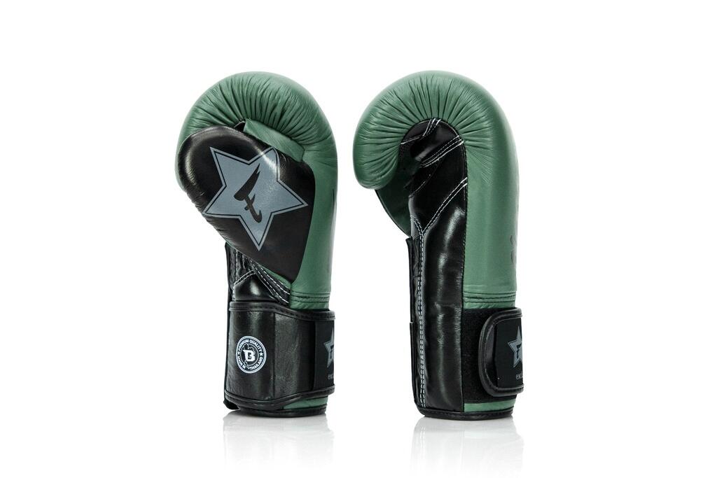 (Kick)bokshandschoenen volwassenen FXB BG V2 Green / Black 3/4