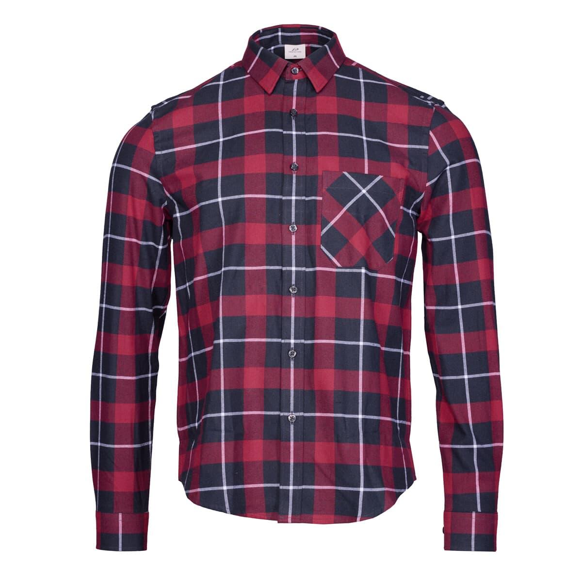 Chemise en flanelle décontractée pour hommes P - R.O.D Checker  à carreaux noir 2/3