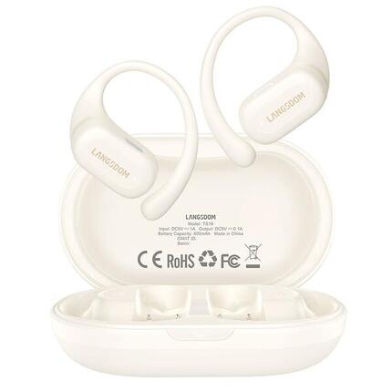 Langsdom TS19 Kabellose Bluetooth-Kopfhörer, ENC-Geräuschunterdrückung (Weiß)