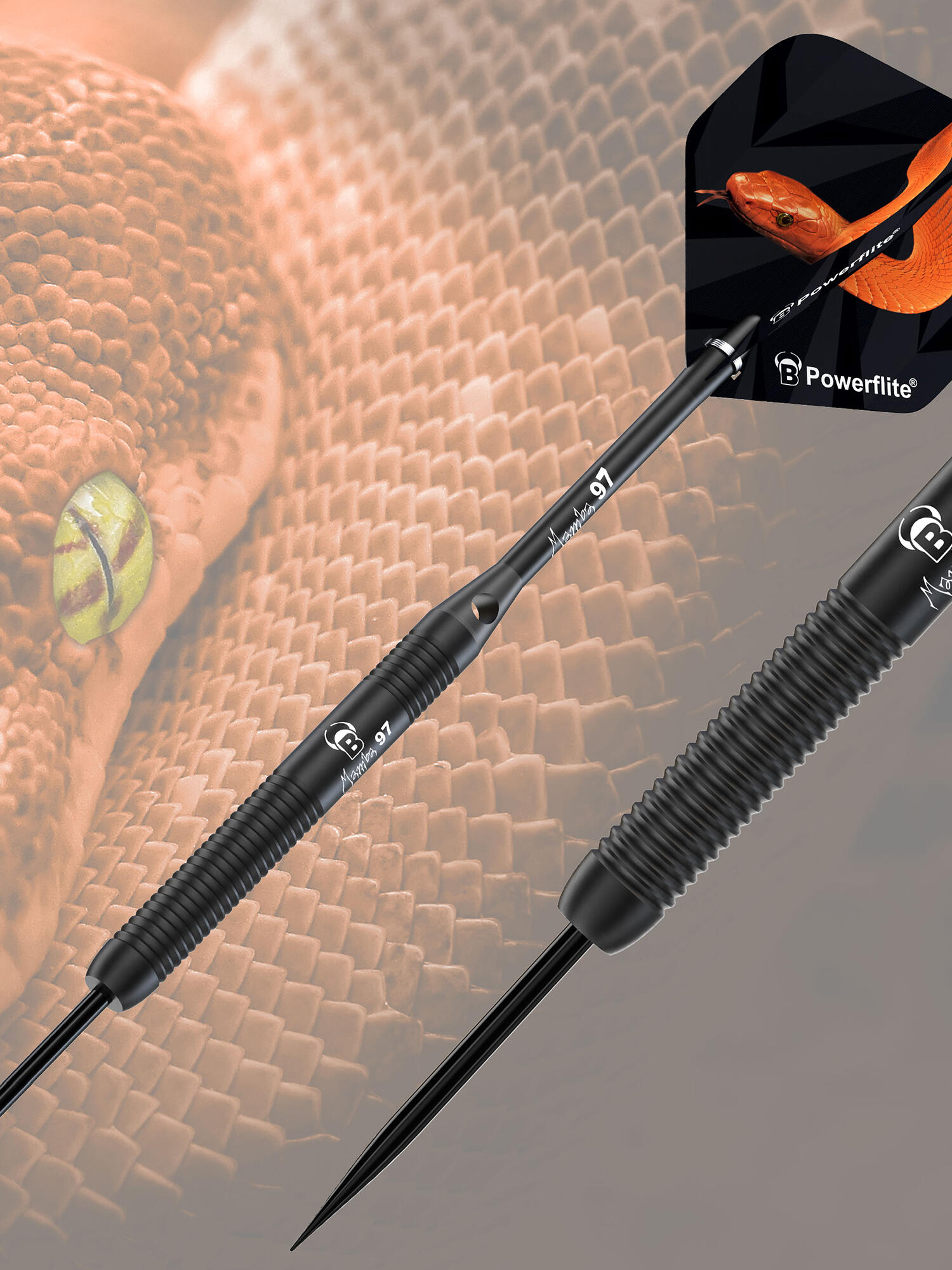 Darts Steeldarts unisex - Mamba 97 M1 Dartpfeile 97% Tungsten Darts-Set Profi 3/5