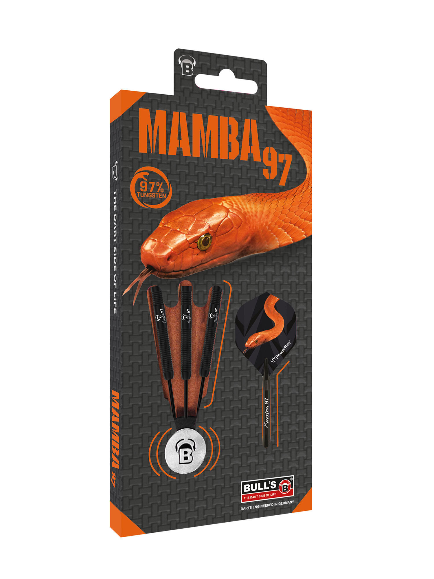 Darts Steeldarts unisex - Mamba 97 M1 Dartpfeile 97% Tungsten Darts-Set Profi 4/5