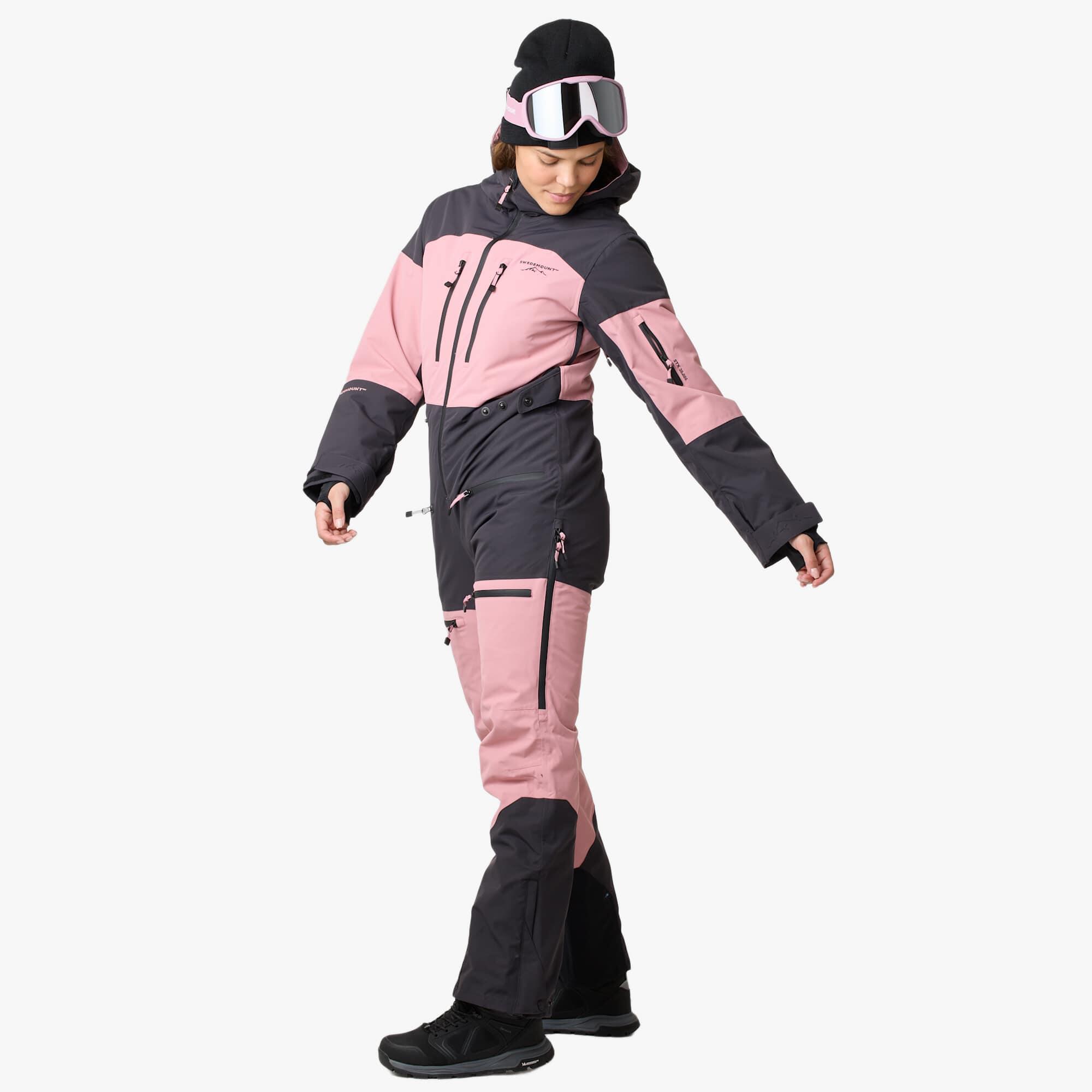 Women skiing winter overall waterproof windproof breathable freeride skisuit 3/7