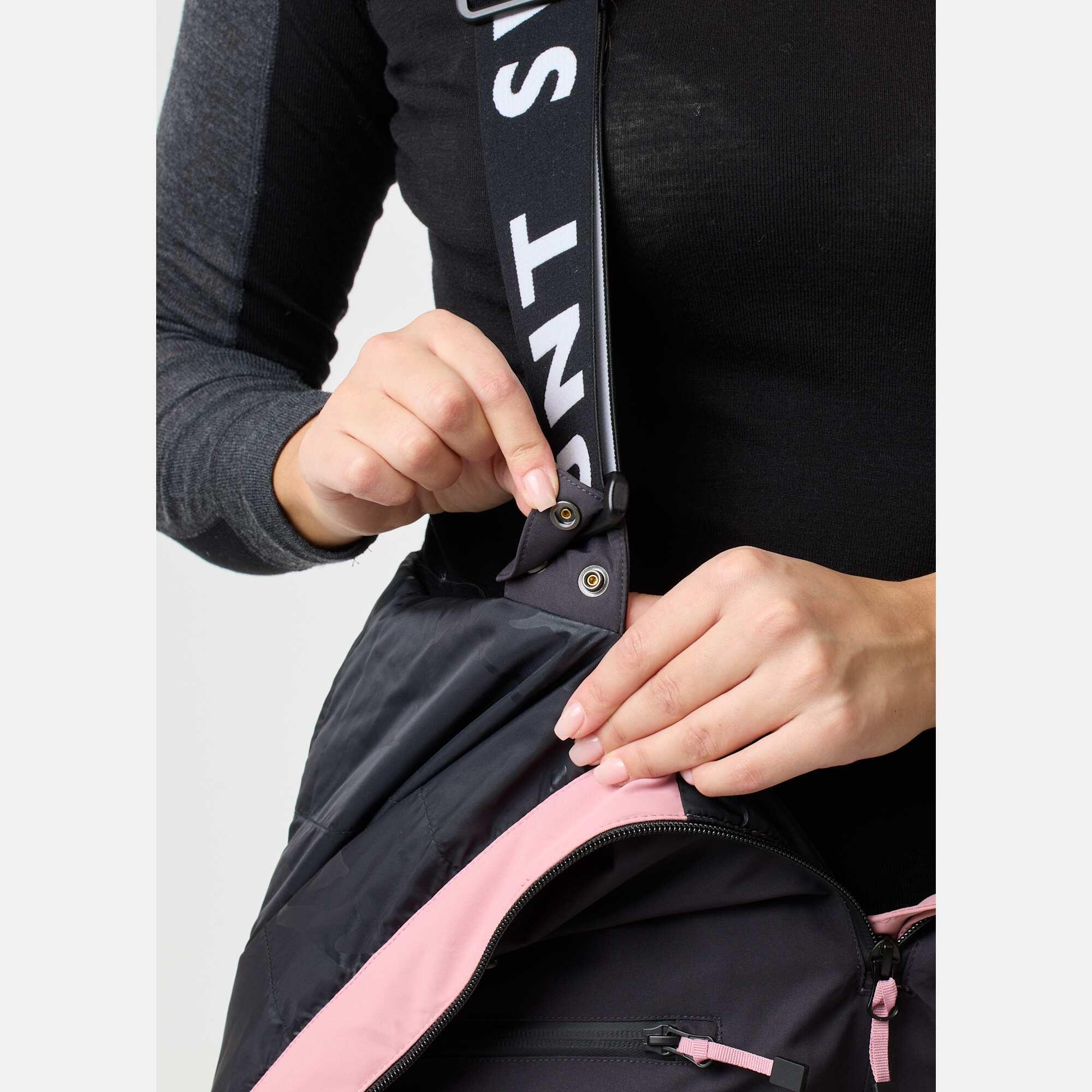 Women skiing winter overall waterproof windproof breathable freeride skisuit 6/7