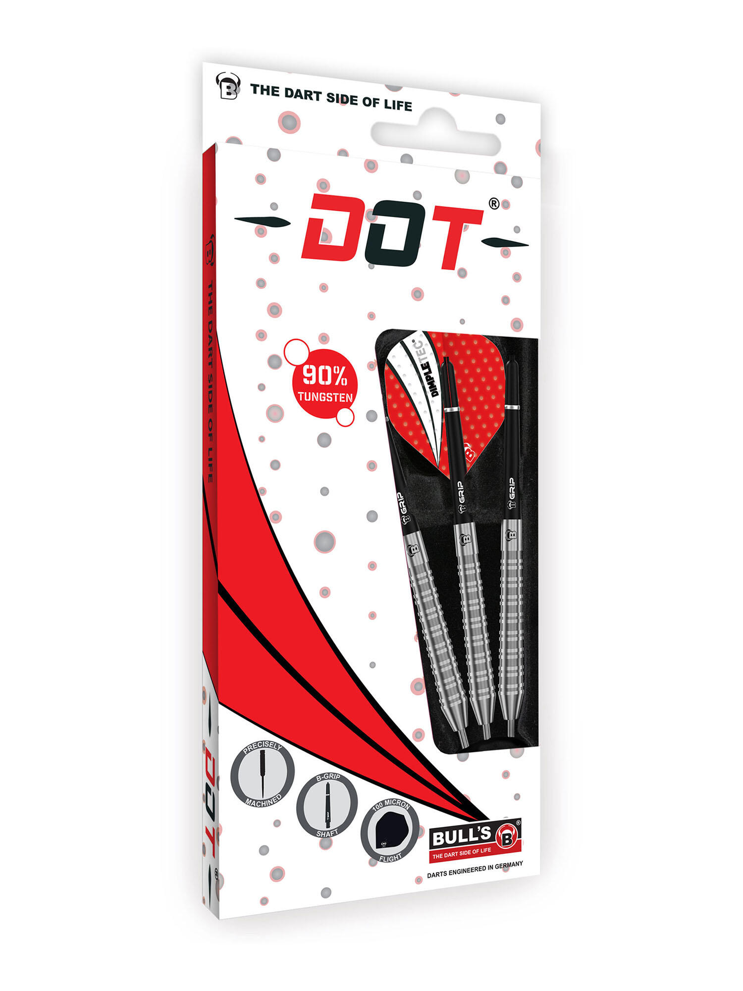 Darts Steeldarts unisex - Dot D3 Dartpfeile 90% Tungsten Darts-Set Profi 3/3