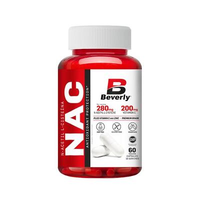 Nac met vitamine c en zink - 60 capsules beverly nutrition