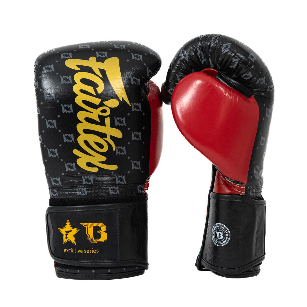 Fairtex x Booster FXB BG (Kick)bokshandschoenen - Star BL/WR - 14 oz 2/7