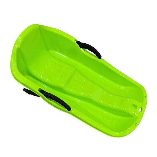 Duże Sanki Plastikowe Zielone Dla Dzieci Z Oparciem Ślizg Z Hamulcami