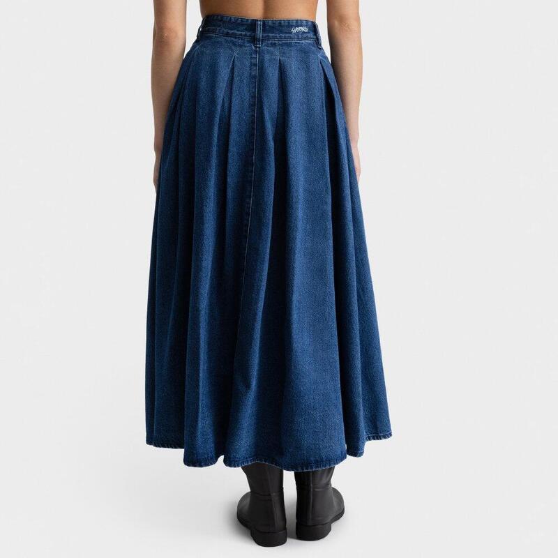 Fustă din denim cu volane pentru femei Alamo-W Blue Albastru