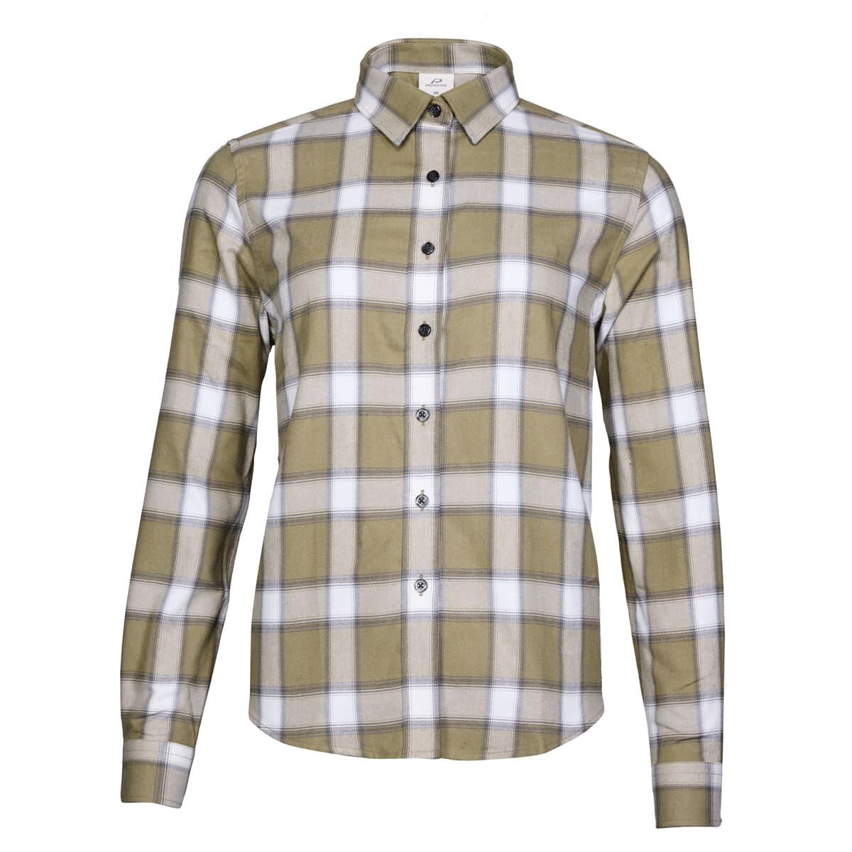 Chemise en flanelle féminine à carreaux P - R.O.D Checker kaki à carreaux 2/3