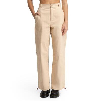Dames twill broek met rechte pijpen cypher-w sand beige