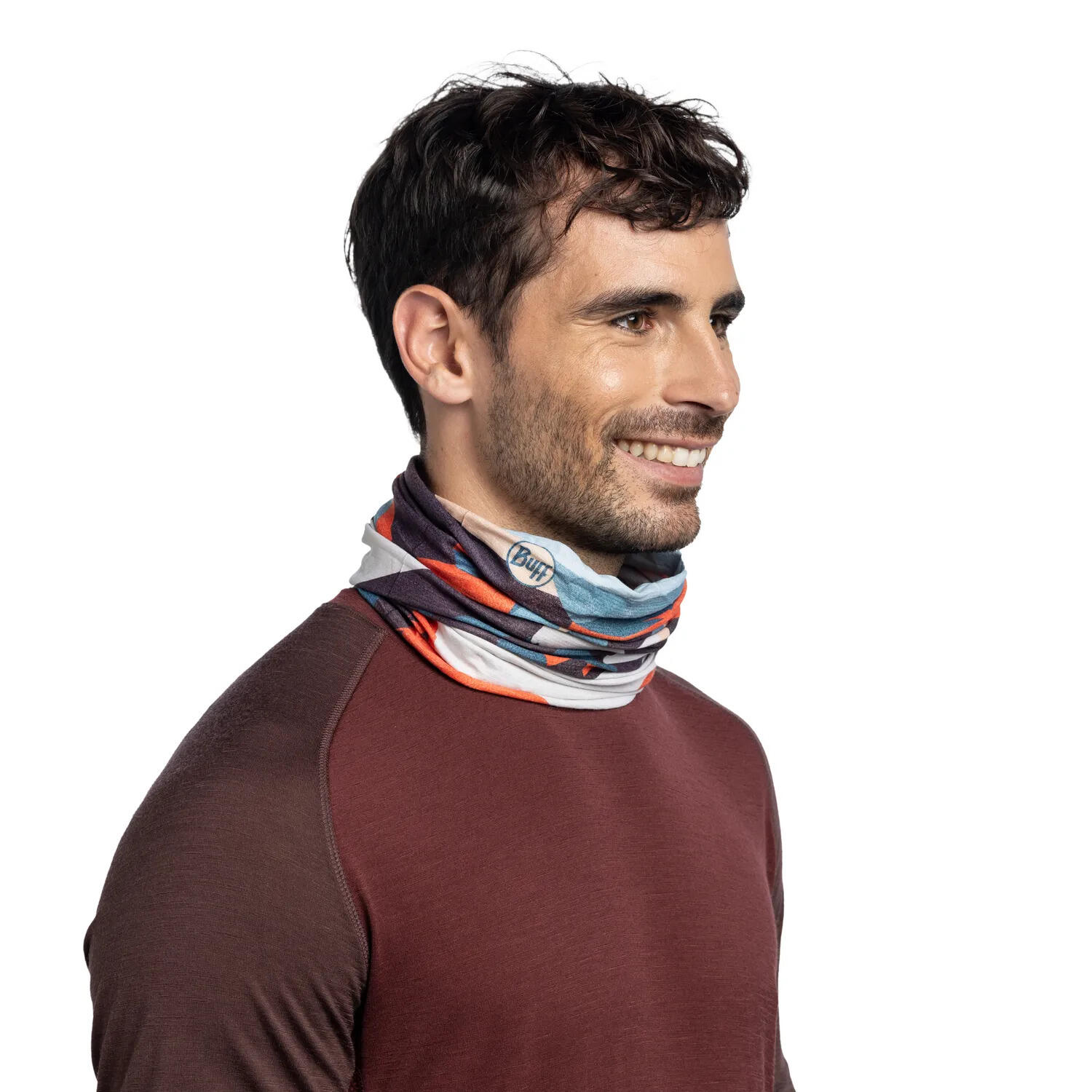 Braga de cuello CoolNet UV® Unisex Buff Rojo 3/7