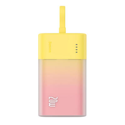 Baseus Popsicle 5200 mAh 20 W cavo Lightning + USB-C - Giallo-Rosa