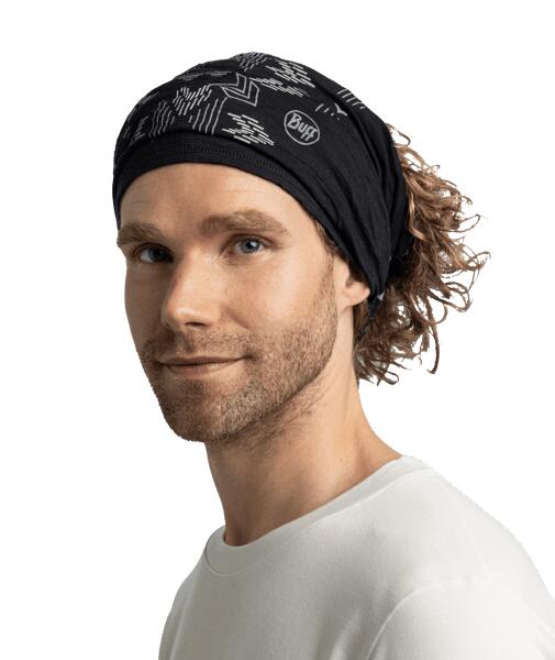 Braga de cuello Merino Lightweight Unisex Buff Negro 5/7