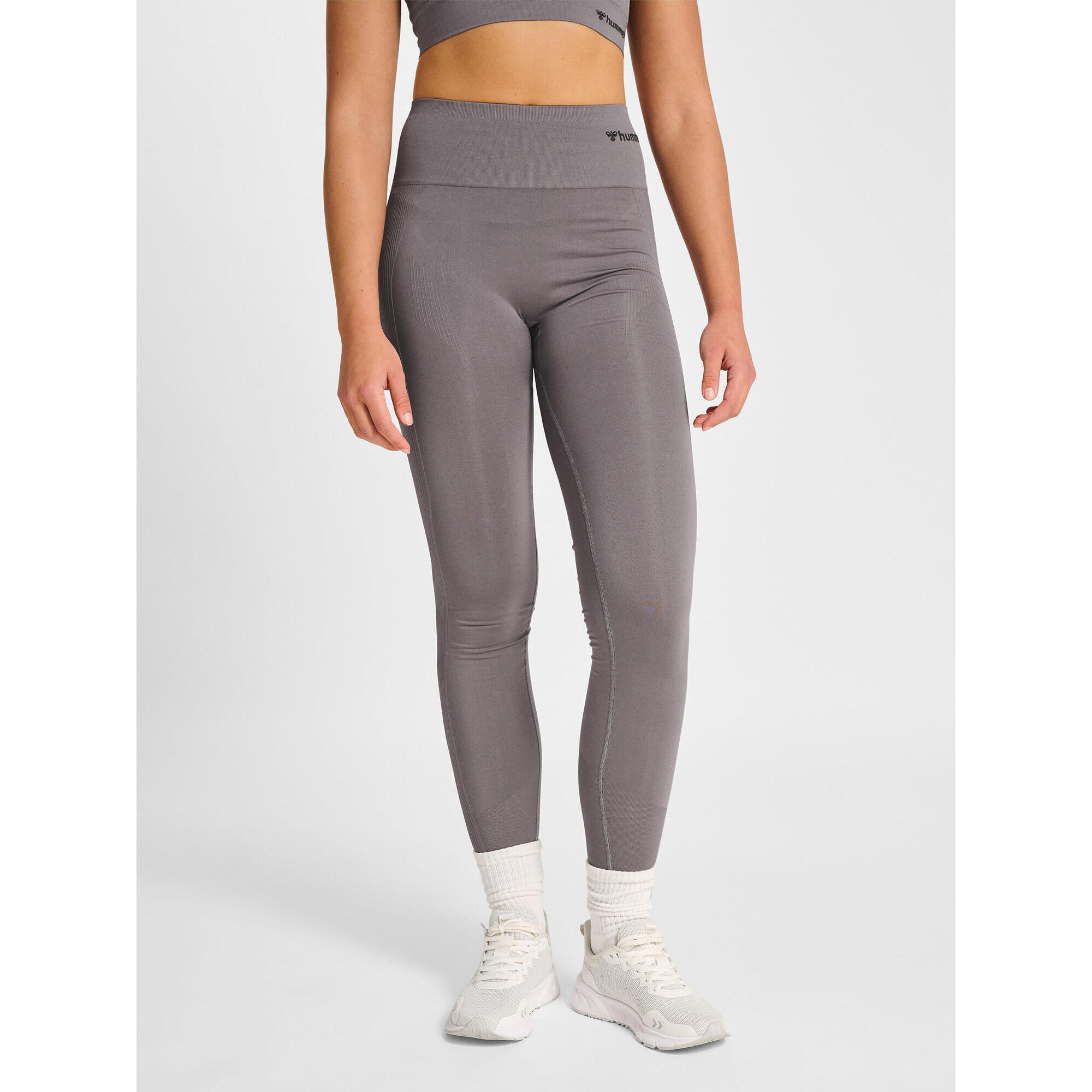 Hummel - Enfiler Collants Hmltif Entraînement Femme Hummel - Legging - Gris|marron - Decathlon