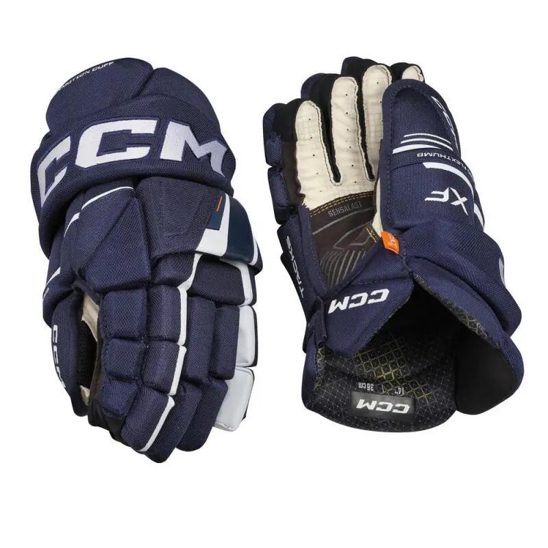 Guantes de hockey sobre hielo CCM Tacks XF para adultos mayores 3/4