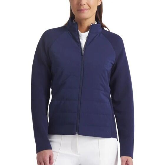 Veste de golf hybride en polaire Cloudspun pour femme, bleu marine 1/3