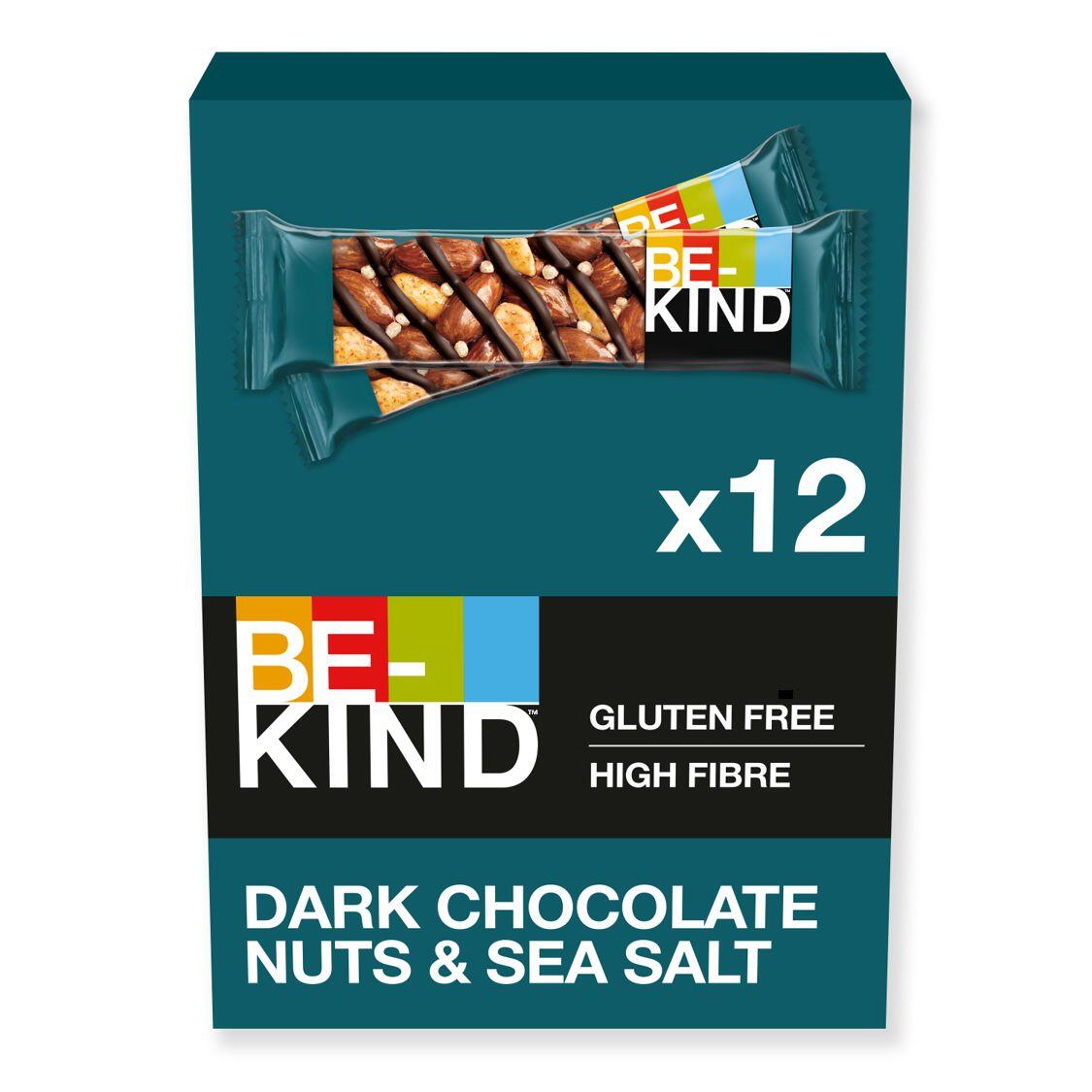 BE KIND Snackreep pure chocolade zeezout glutenvrij - Dark Chocolate Nuts & Sea Salt