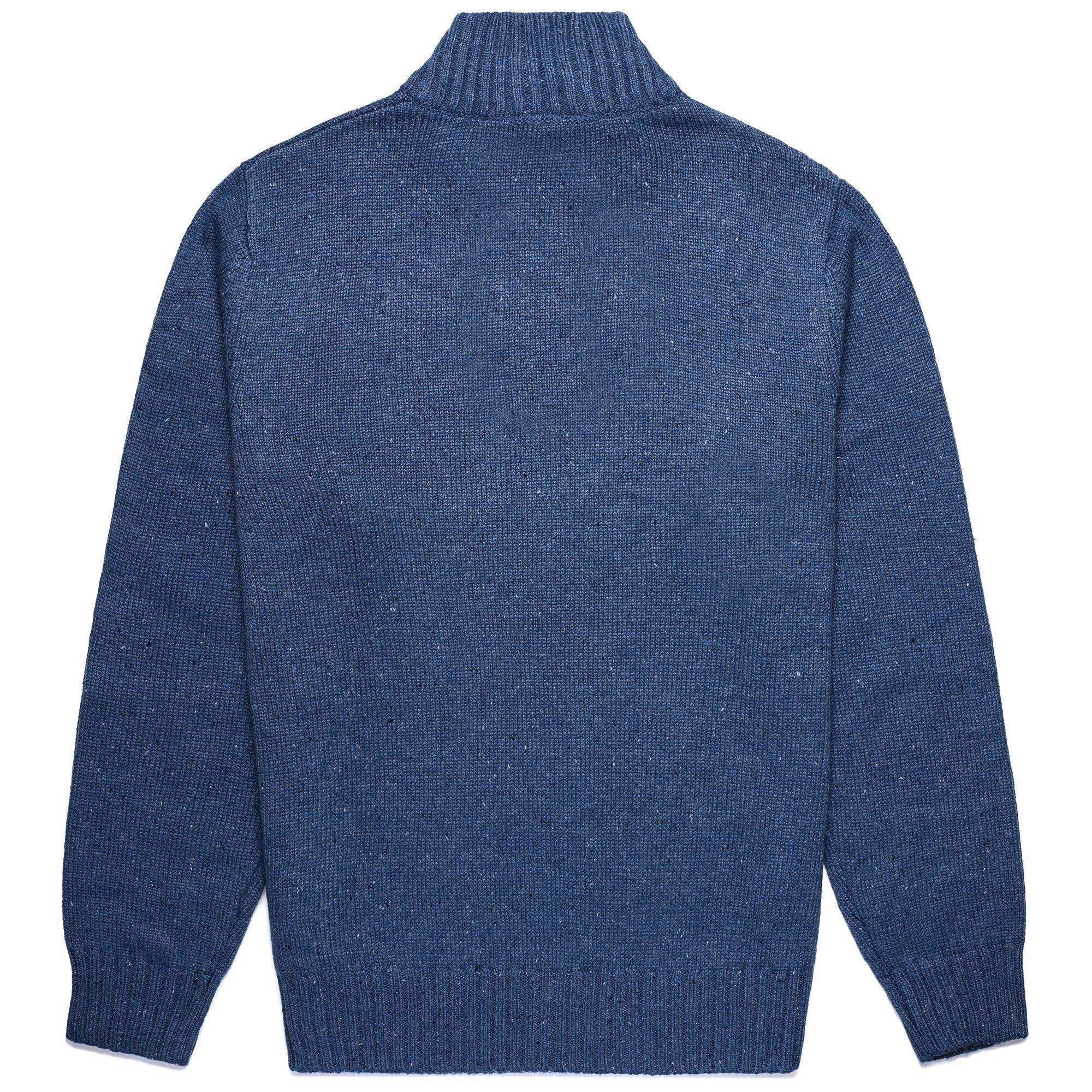 Polo da uomo in acrilico blu da lifestyle 2/2