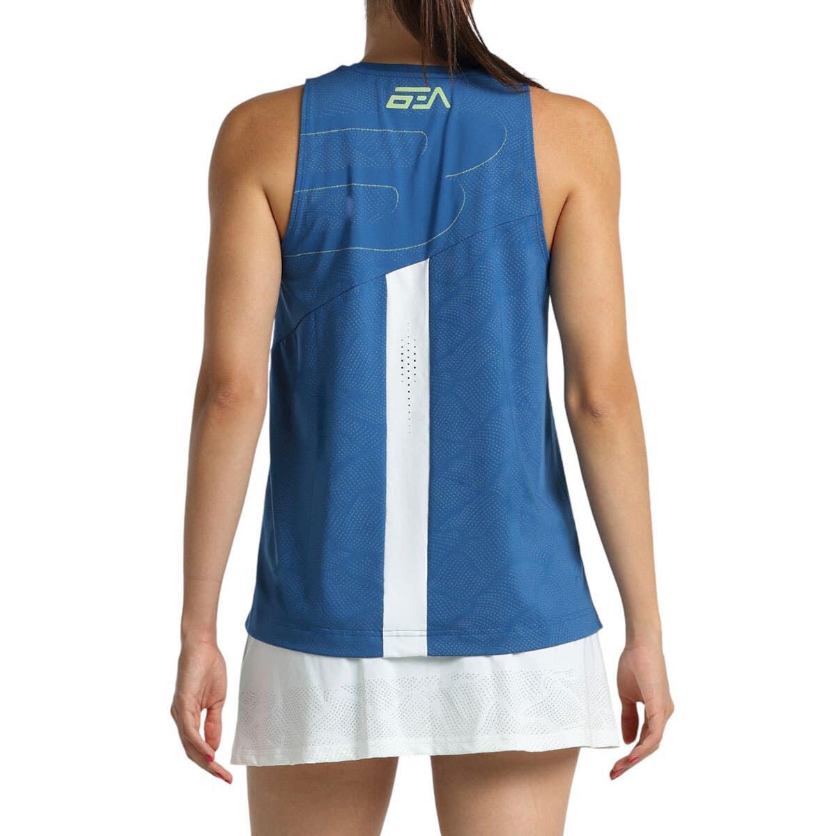 Débardeur femme BULLPADEL Batea BLEU mesh respirant 4/7